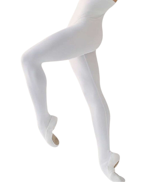 Tricot classico bianco con piede ed elastici